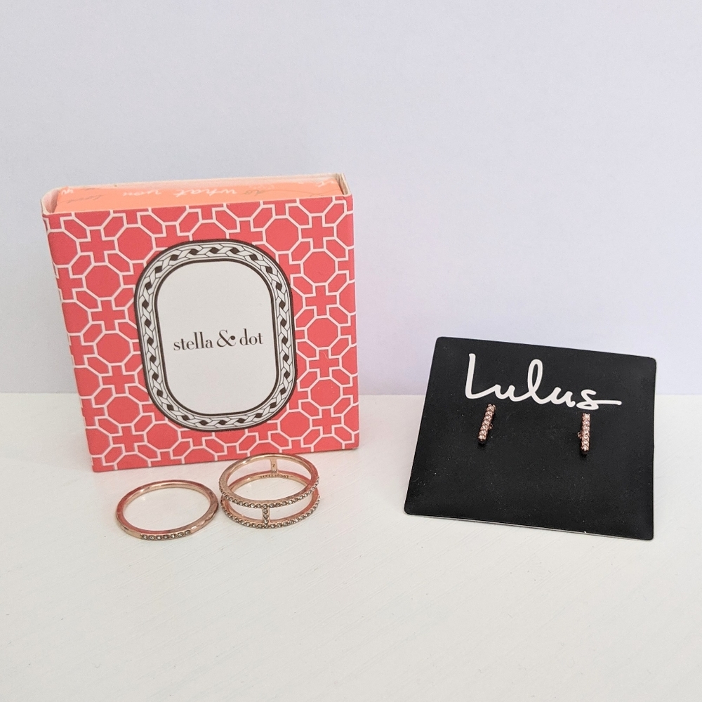 Rose gold jewelry bundle